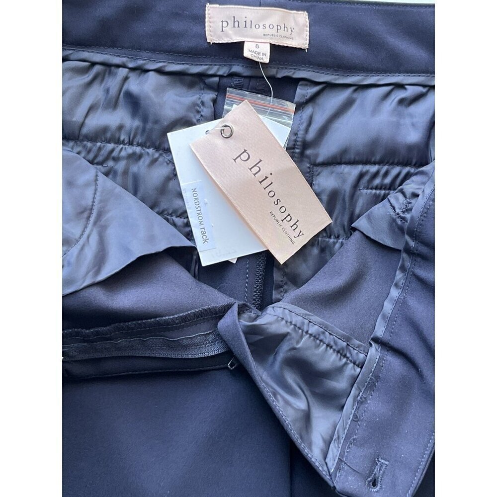 Philosophy Apparel Women's Blue Slant Pocket Ankle Pant Size 8 - Picture 7 of 9